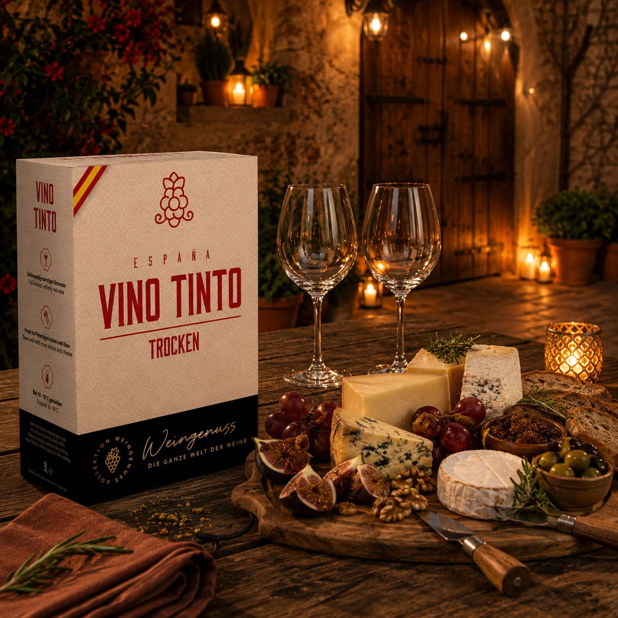 Wein-Genuss Vino Tinto, trocken, Bag-in-Box, 3,0l