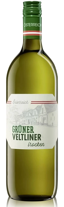 Aichenberg Grüner Veltliner Weißwein Einzelflasche freigestellt vor weißem Hintergrund