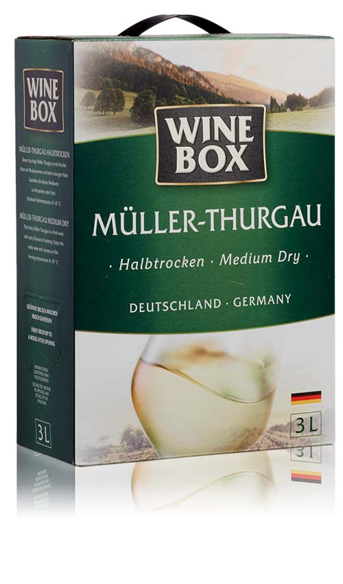 Wine Box Müller-Thurgau, halbtrocken, 3 Liter Bag-in-Box
