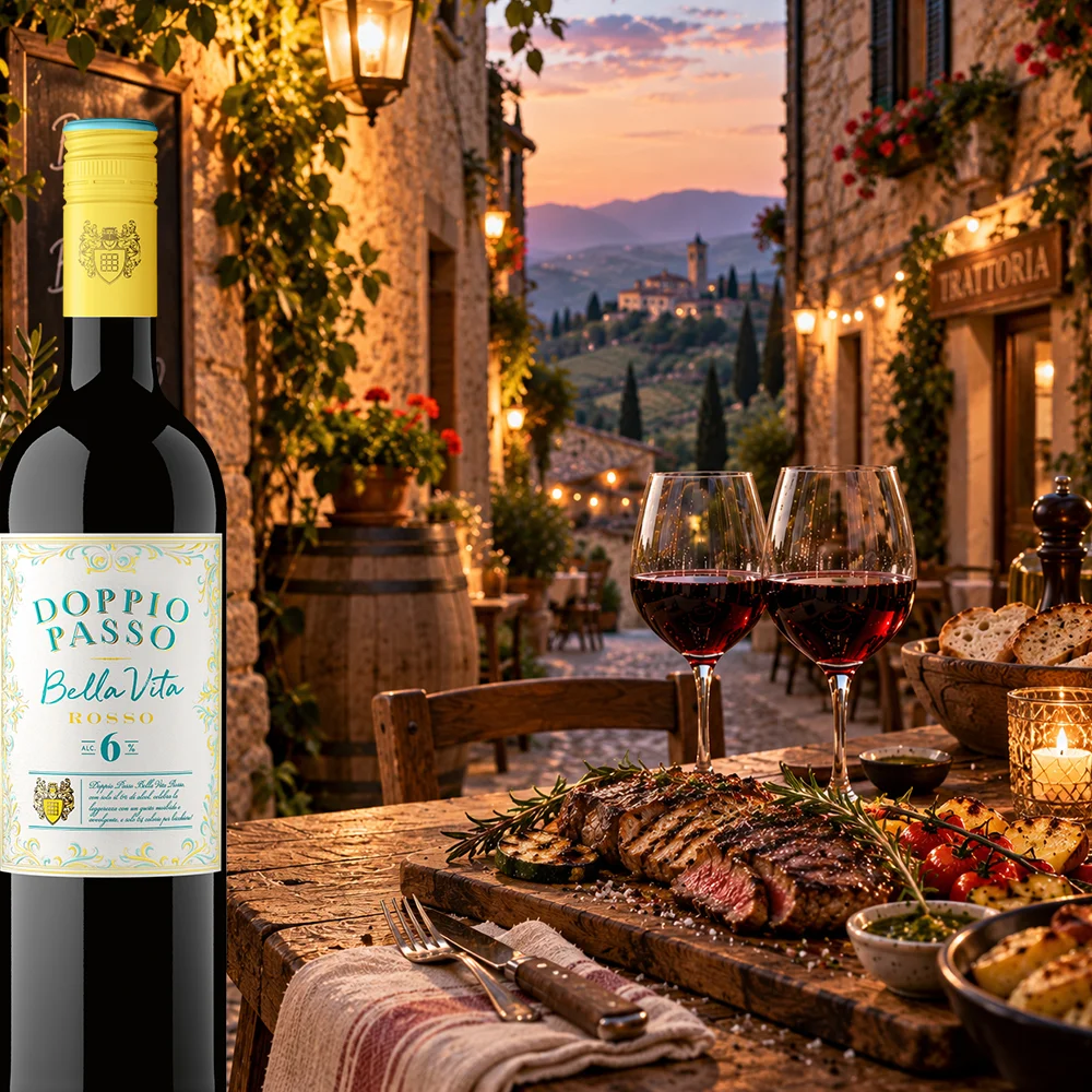 Doppio Passo Bella Vita Rosso, lieblich, 0,75l