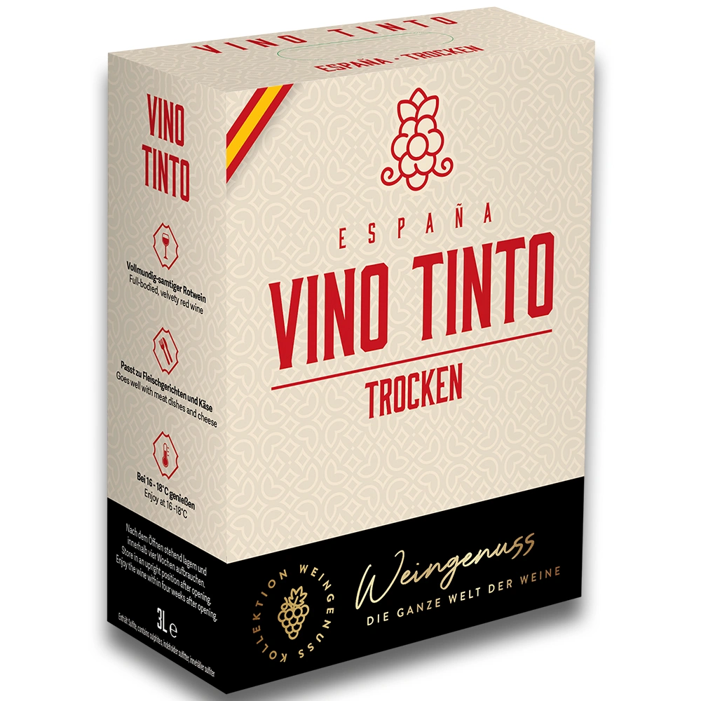 Wein-Genuss Vino Tinto, trocken, Bag-in-Box, 3,0l