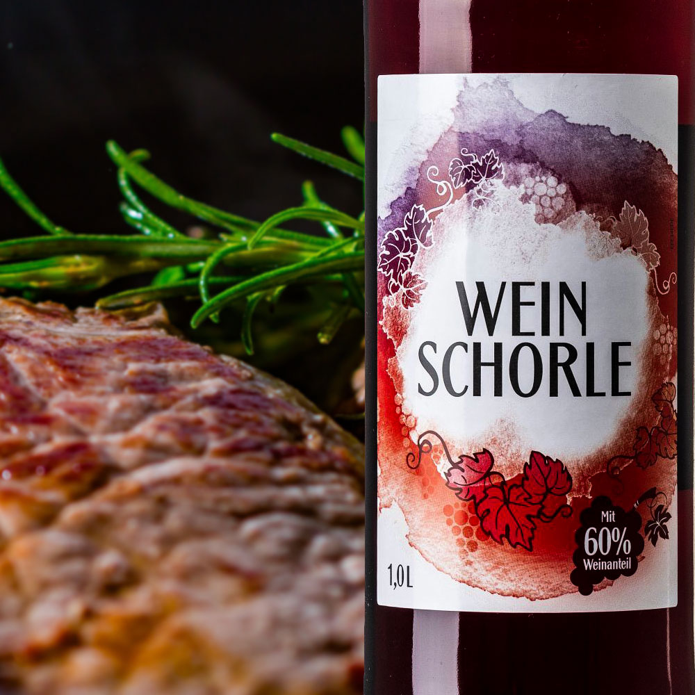 Weinschorle Rot, weinhaltiges Getränk, 1,0l