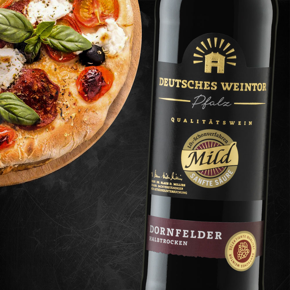 Deutsches Weintor Dornfelder Edition Mild, halbtrocken, 2022, 0,75l