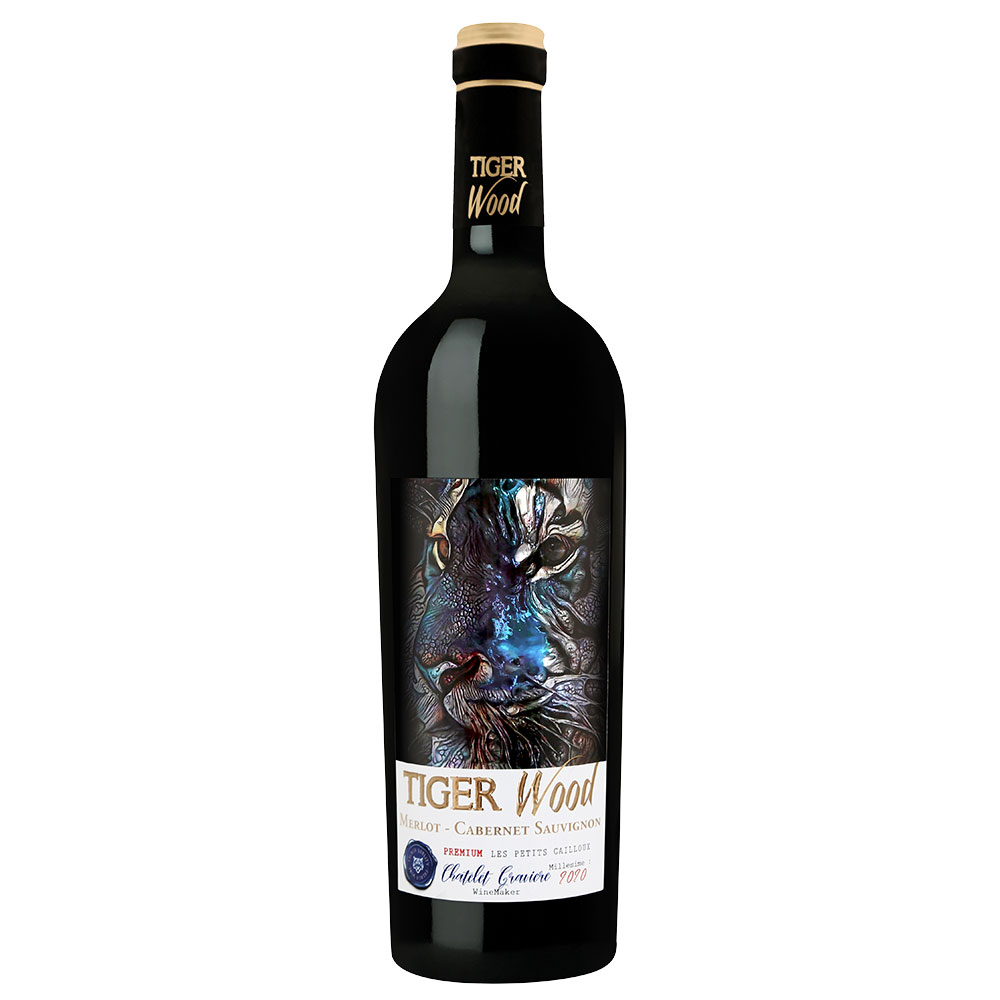 Tiger Wood Merlot-Cabernet Sauvignon, halbtrocken, 2022, 0,75l