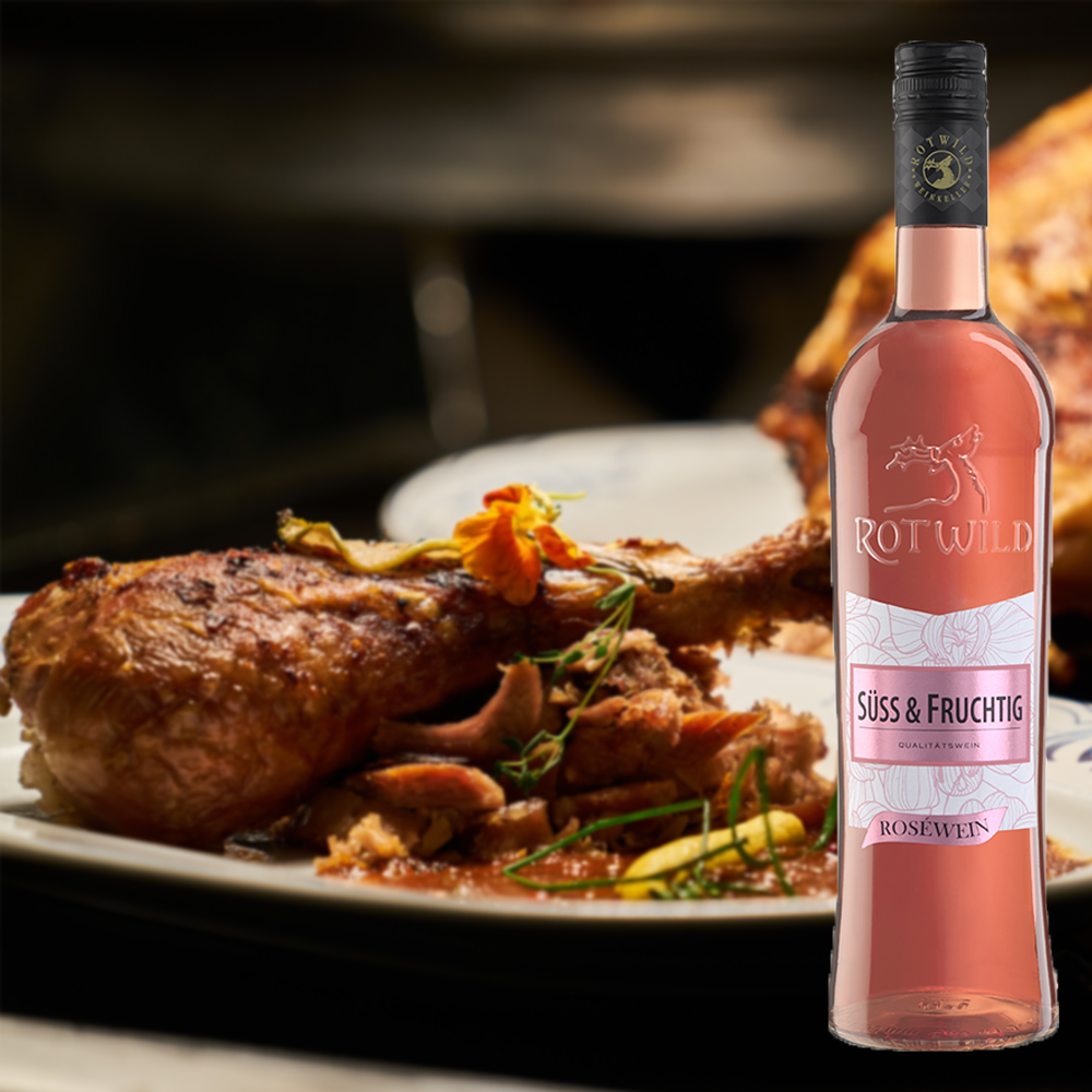 Rotwild Rosé Süss&Fruchtig QbA, süß, sortenreines Weinpaket (6x0,75l)