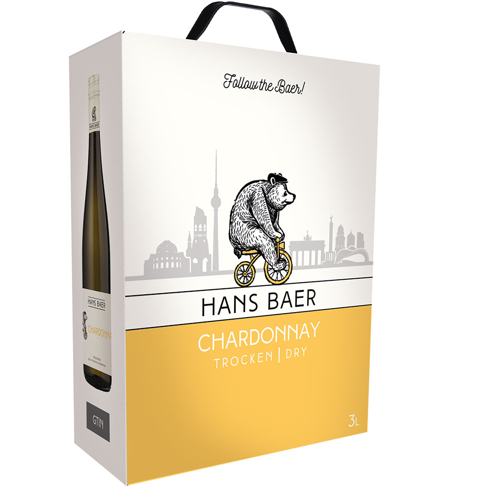 Hans Baer Chardonnay, trocken, Bag-in-Box, 3,0l
