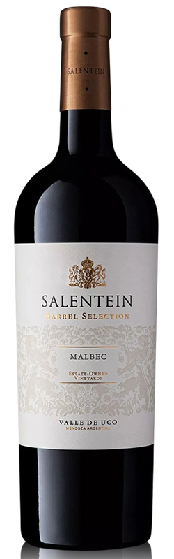 Bodegas Salentein Barrel Selection Malbec Flasche vor weißem, freigestelltem Hintergrund als Produktaufnahme