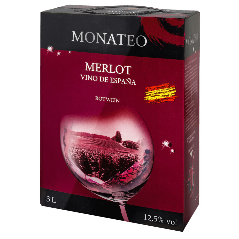 Monateo Merlot, trocken, 2021, Bag-in-Box, 3,0l