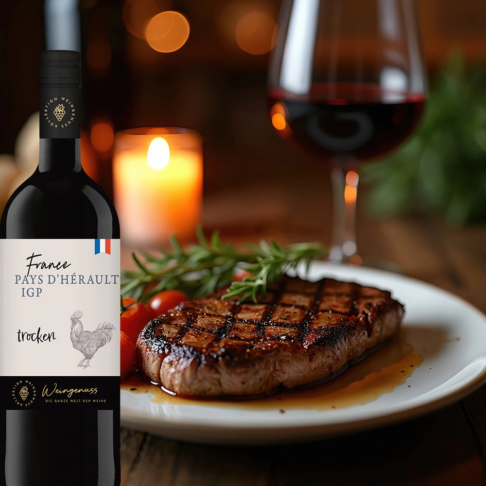 Wein-Genuss Pays d'Herhault IGP Rouge, trocken
