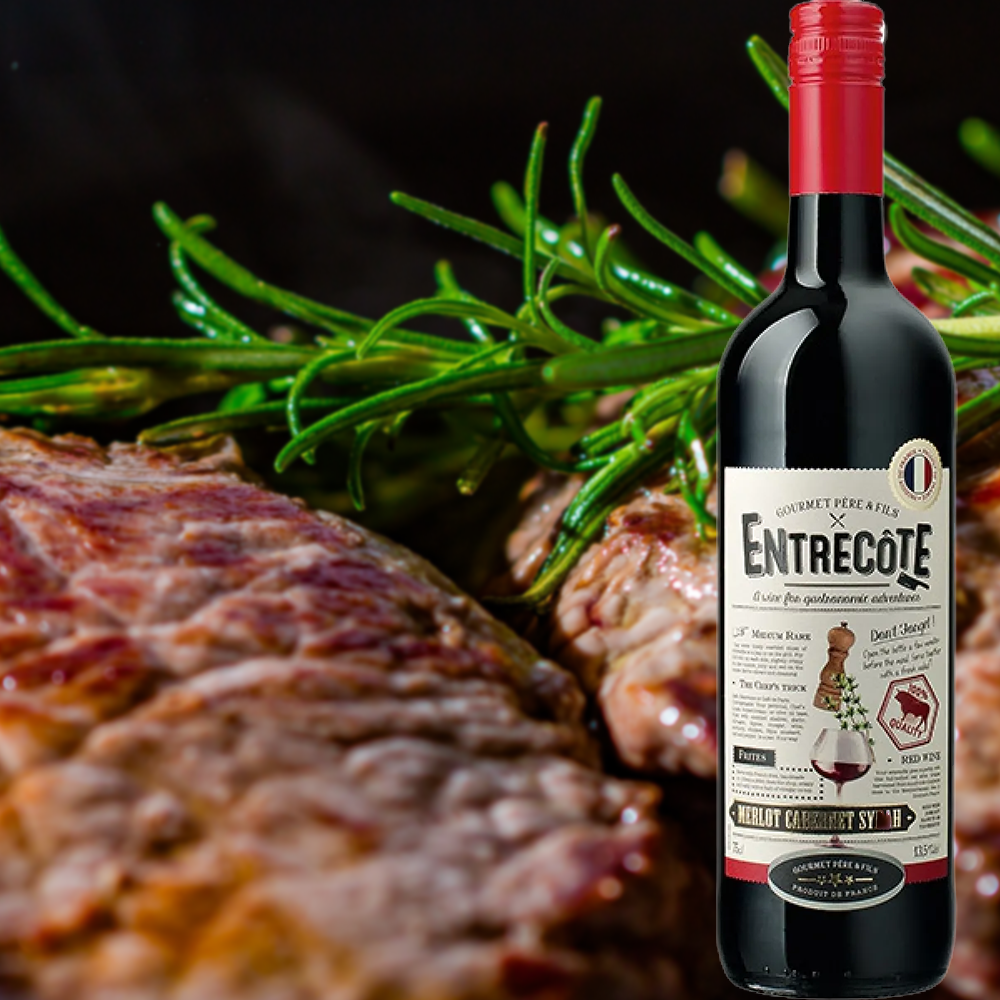 Entrecôte Merlot Cabernet Syrah, halbtrocken, 2023, 0,75l