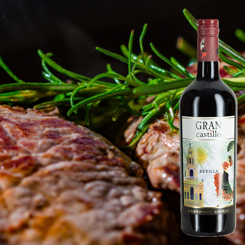 Gran Castillo Sevilla Cabernet Sauvignon Shiraz, lieblich, sortenreines Weinpaket (6x0,75l)
