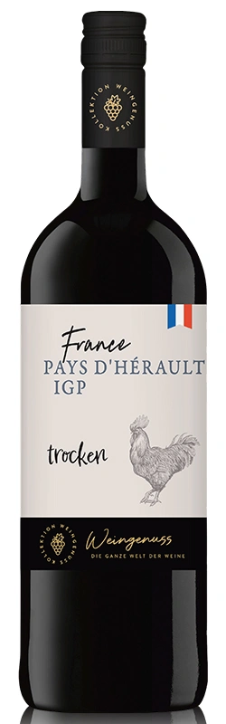 Wein-Genuss Pays d'Herhault IGP Rouge, trocken