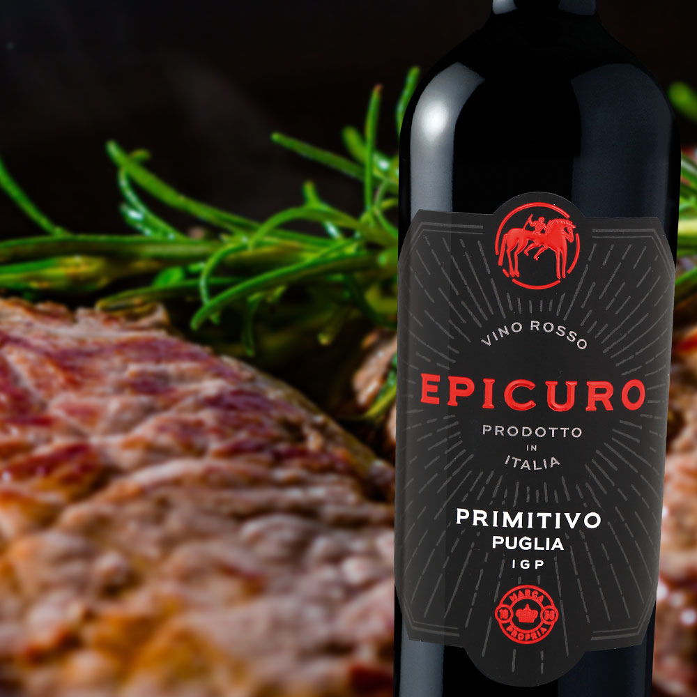 Epicuro Probierpaket (6 x 0,75l) + VINOX Winecards