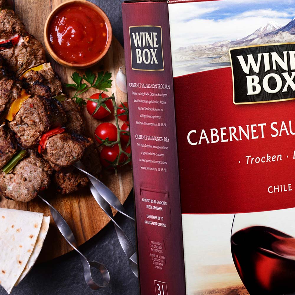 Wine Box Cabernet Sauvignon, trocken, 3 Liter Bag-in-Box