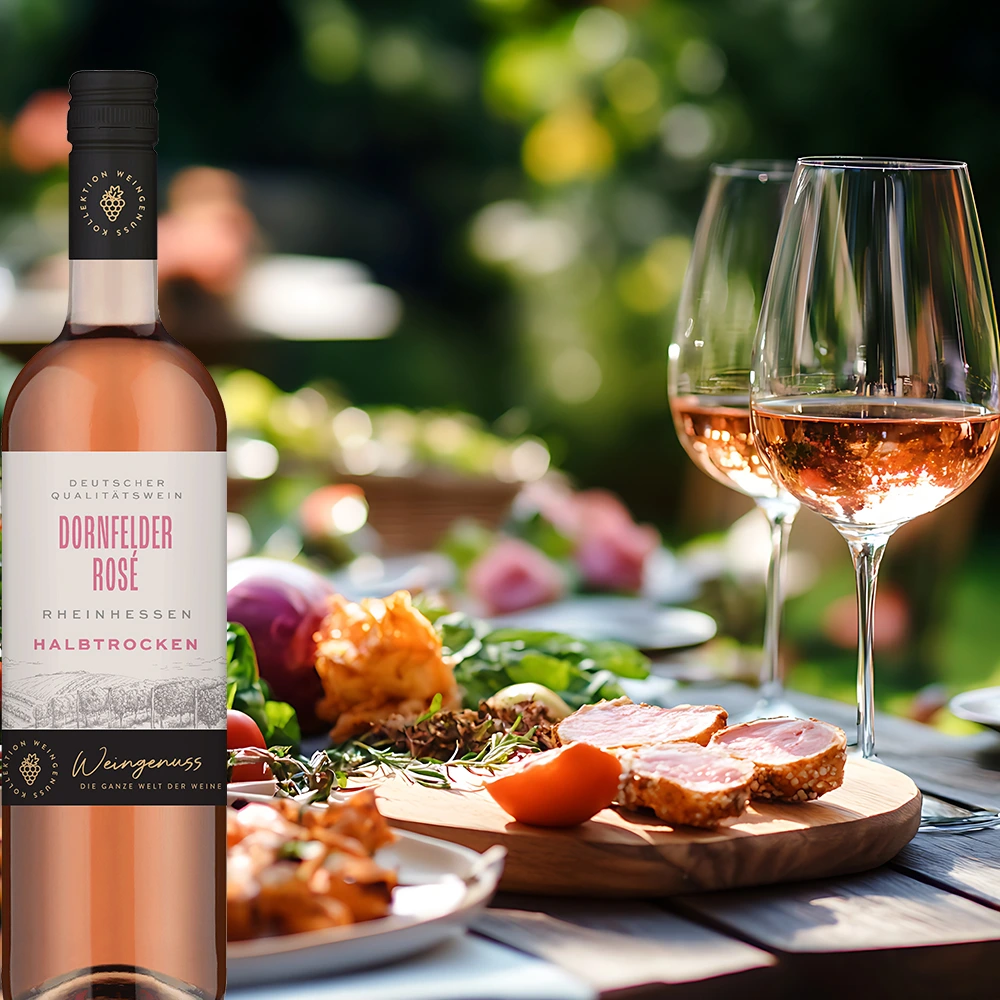 Wein-Genuss Dornfelder Rosé QbA, halbtrocken, 2025, 0,75l