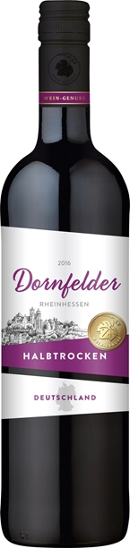 Wein-Genuss Dornfelder QbA, halbtrocken, 2022, 0,75l