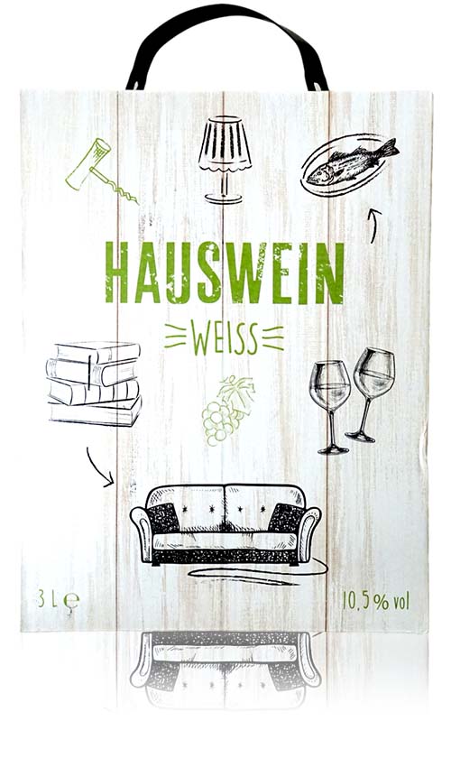 Hauswein Weiß, halbtrocken, Bag-in-Box, 3,0l