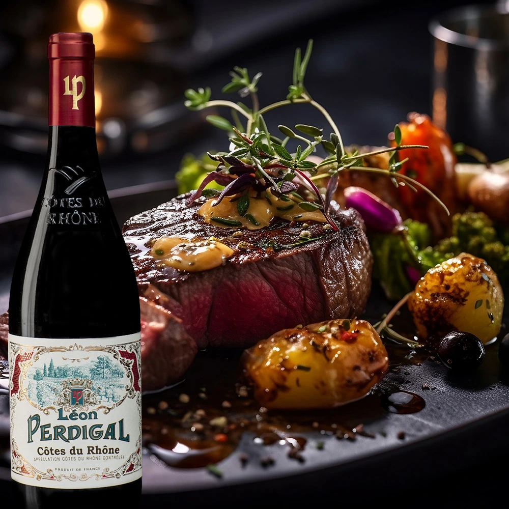 Léon Perdigal Côtes du Rhône Rouge, trocken, sortenreines Weinpaket (6x0,75l)