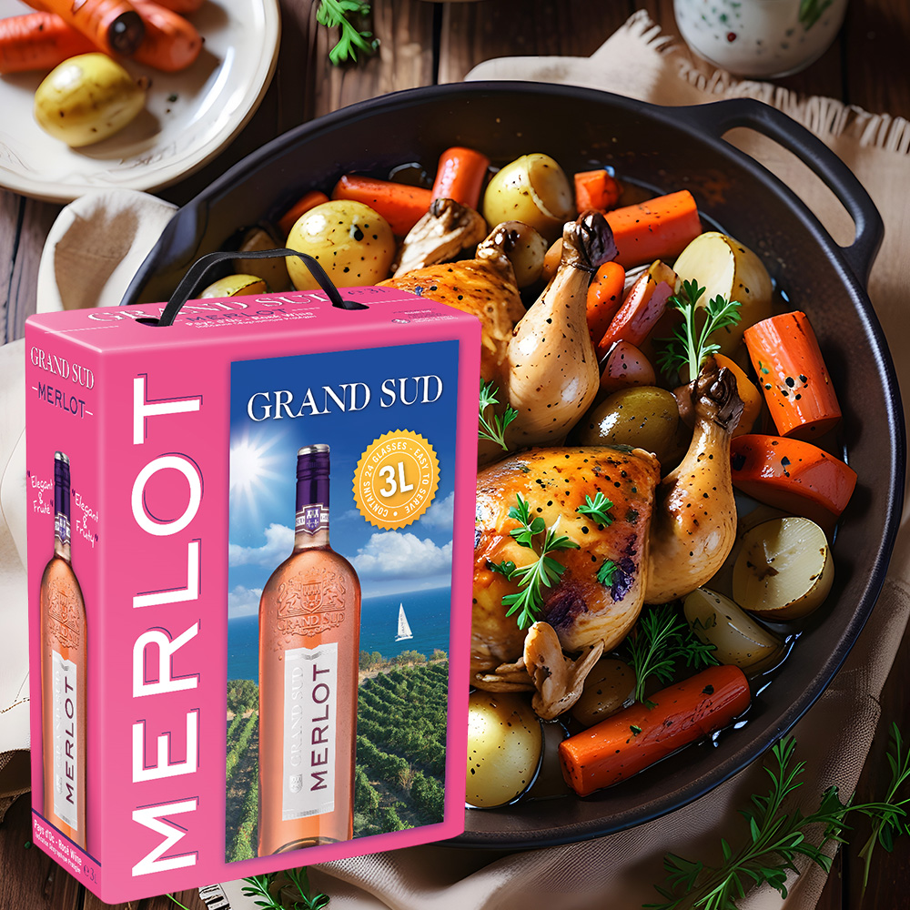 Grand Sud Merlot Rosé, trocken, 2024, Bag-in-Box, 3,0l