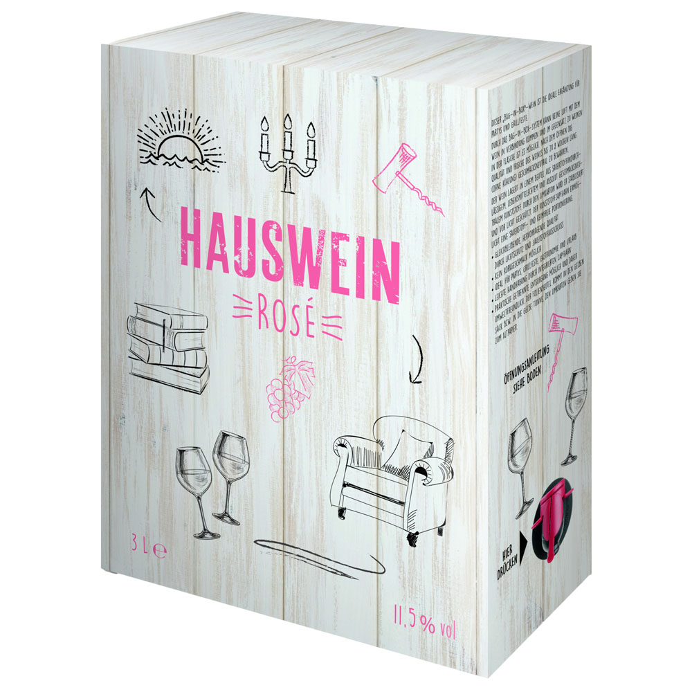 Hauswein Rosé, halbtrocken, Bag-in-Box, 3,0l