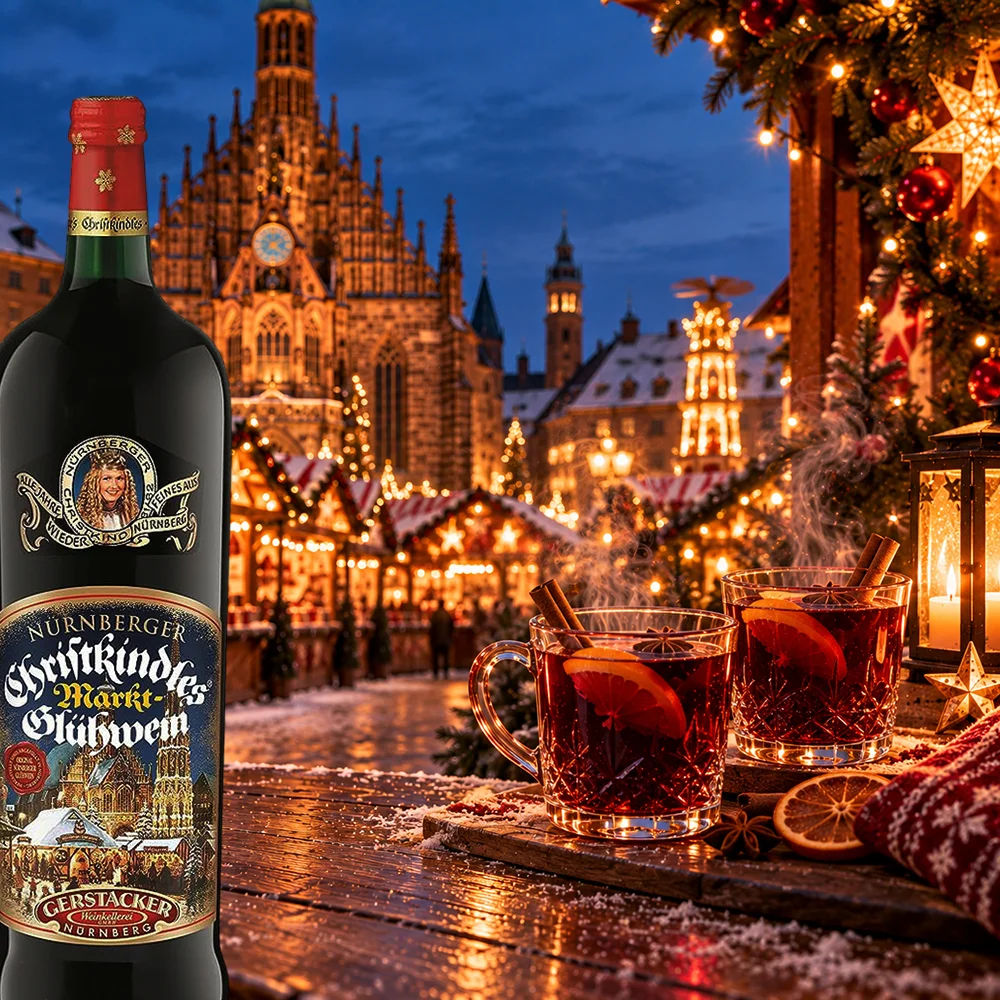 Gerstacker Nürnberger Christkindles Markt-Glühwein Rot, 1,0l