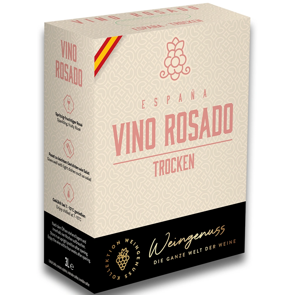 Wein-Genuss Vino Rosado, trocken, Bag-in-Box, 3,0l