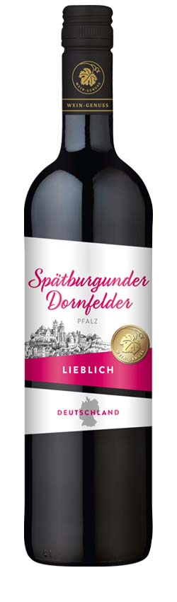 Wein-Genuss Dornfelder Spätburgunder QbA, lieblich, 2021, 0,75l