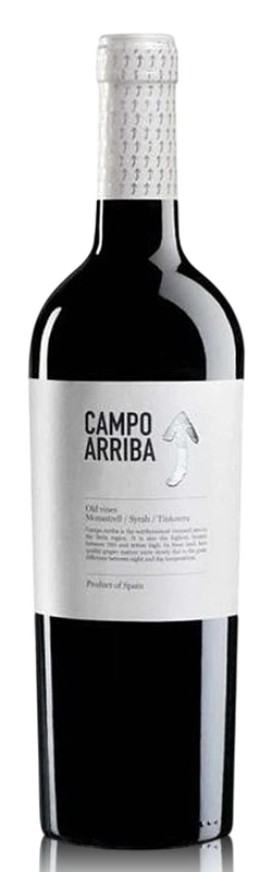 Freigestellte Flasche Barahonda Campo Arriba Rotwein vor weißem Hintergrund, klare und minimalistische Produktdarstellung ohne Ablenkung für den Onlineshop.
