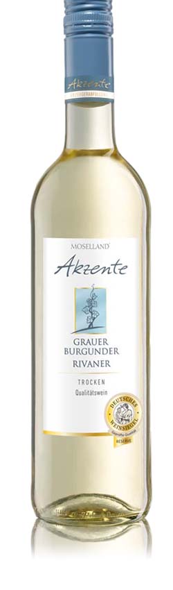 Moselland Akzente Grauer Burgunder & Rivaner, trocken, 2022, 0,75l