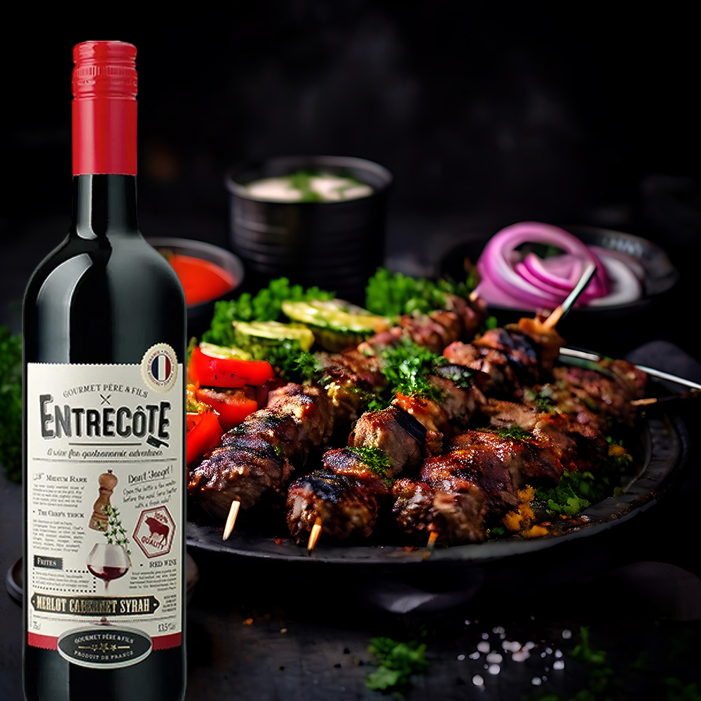 Entrecôte Merlot Cabernet Syrah, halbtrocken, 2024, 0,75l