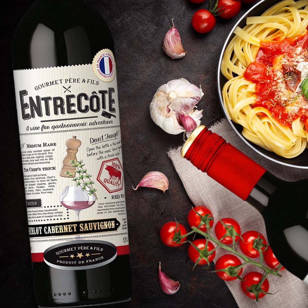 Entrecôte Merlot Cabernet Syrah, halbtrocken, 2023, 0,75l