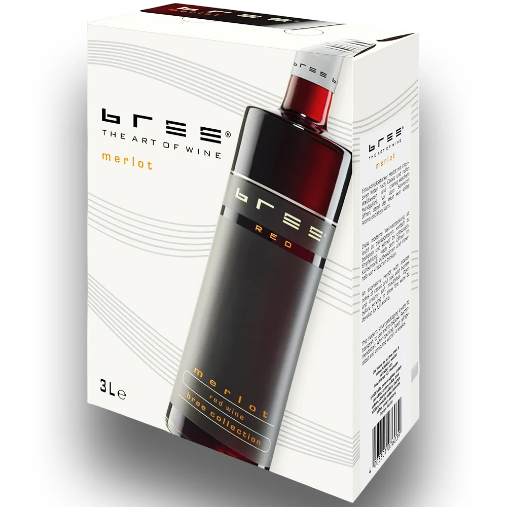 Bree Merlot Rotwein trocken 3 Liter Bag-in-Box Verpackung