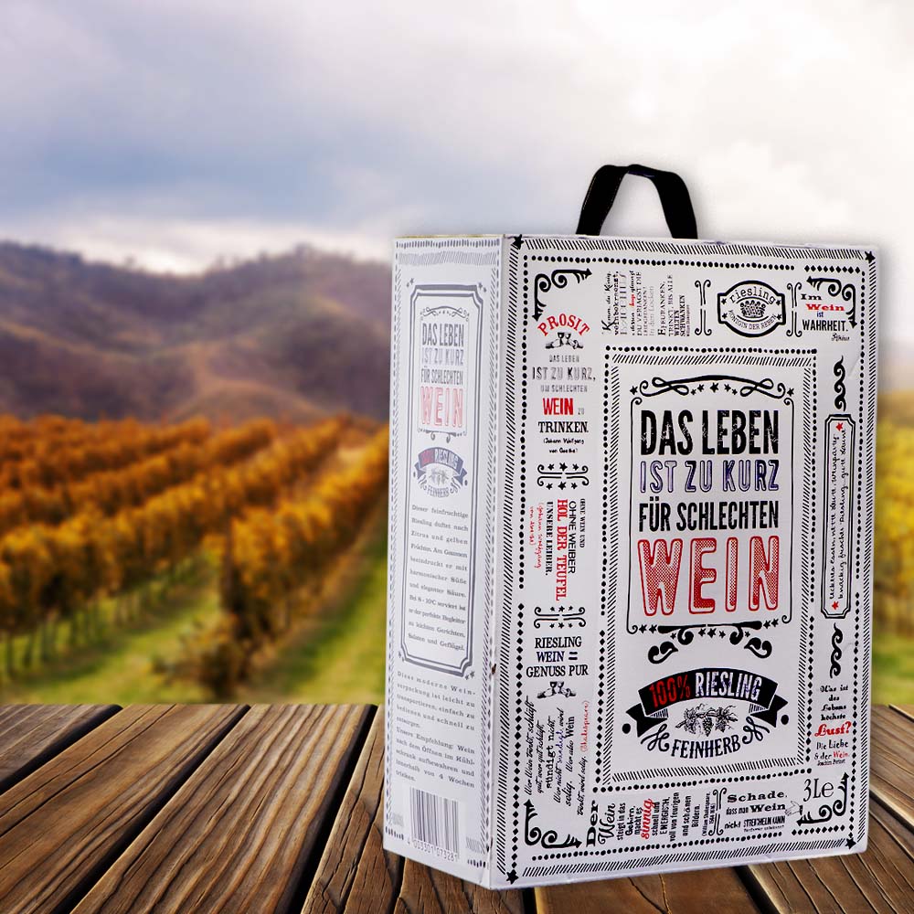 Riesling QbA, feinherb, Bag-in-Box, 3,0l