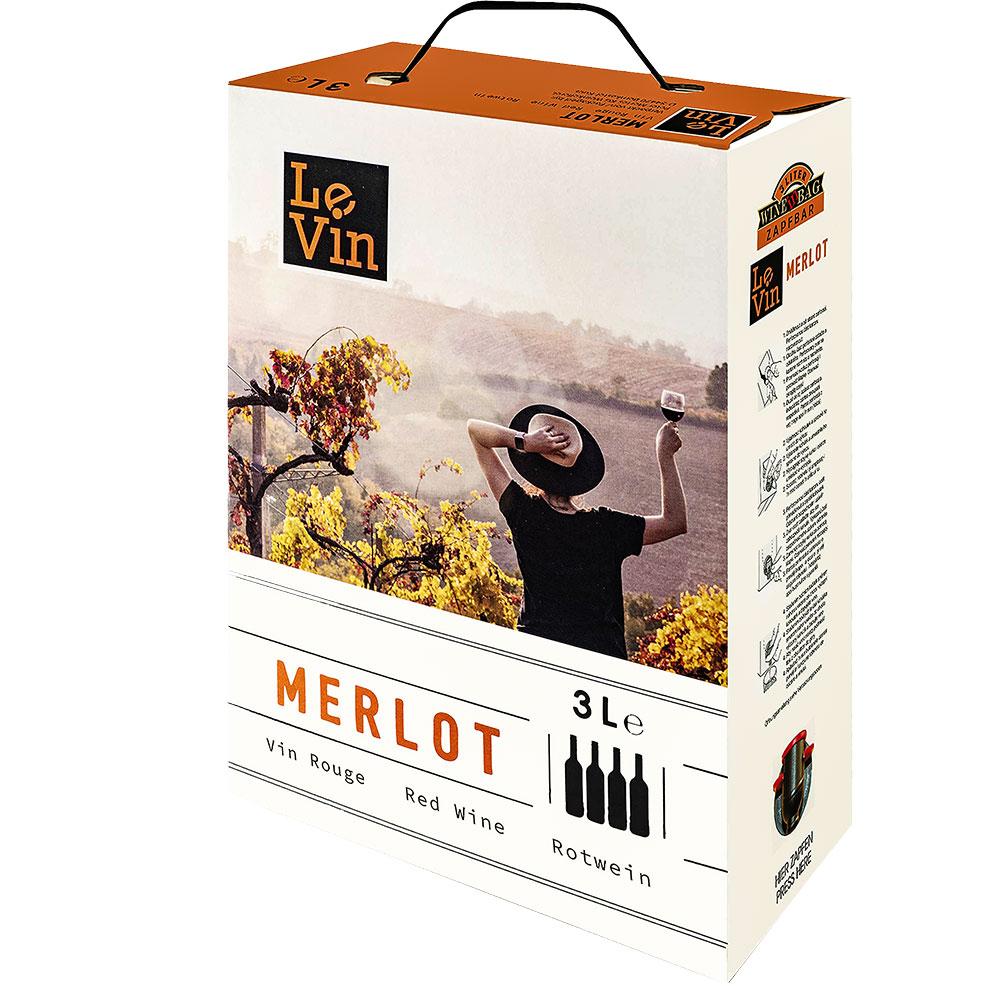 Le Vin Merlot IGP, trocken, 2023, Bag-in-Box, 3,0l