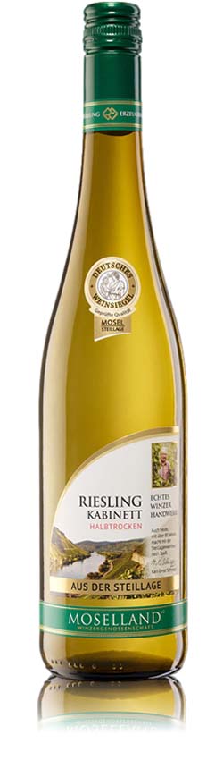 Moselland Riesling Kabinett Steillage, halbtrocken, 2023, 0,75l