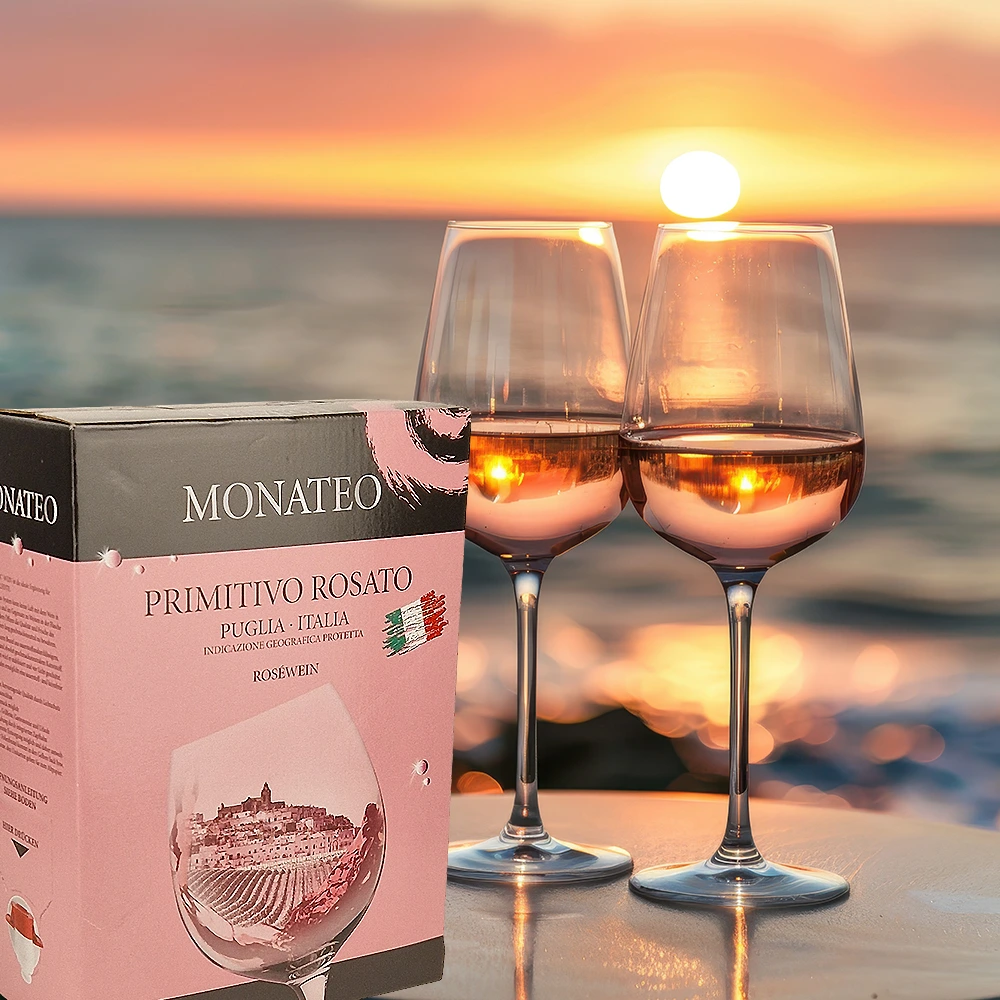 Monateo Primitivo Puglia Rosato, trocken, 2025, Bag-in-Box, 3,0l