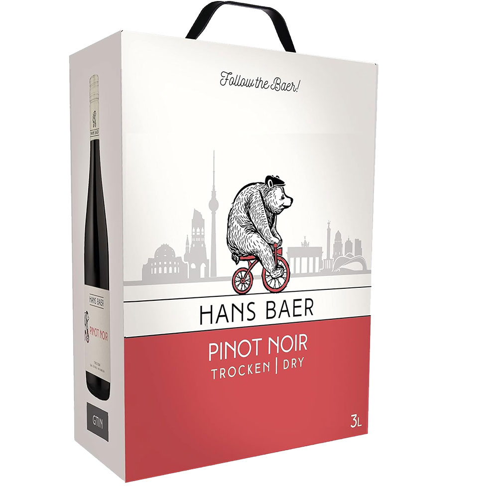 Hans Baer Pinot Noir, trocken, 3 Liter Bag-in-Box