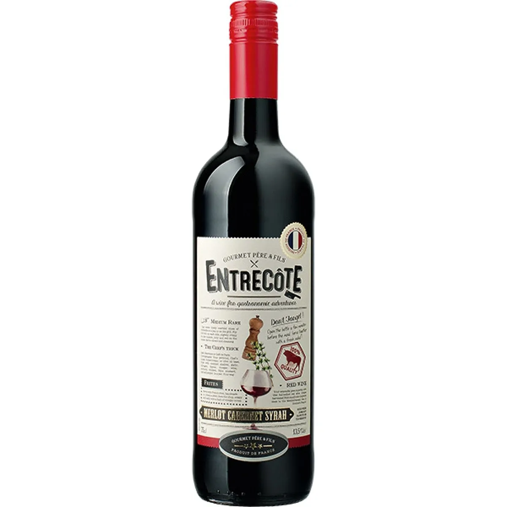 Entrecôte Merlot Cabernet Syrah, halbtrocken, 2023, 0,75l