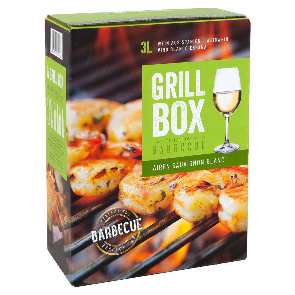 Grillbox Airen Sauvignon Blanc, trocken, Bag-in-Box, 3,0l