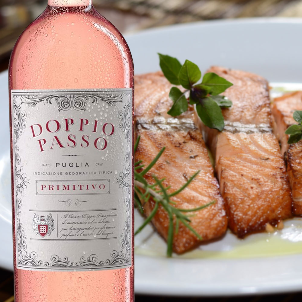 Doppio Passo Primitivo Rosato Puglia, halbtrocken, 2023, 0,75l