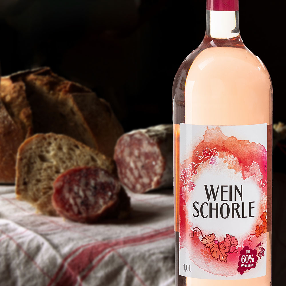 Weinschorle Rosé, weinhaltiges Getränk, 1,0l