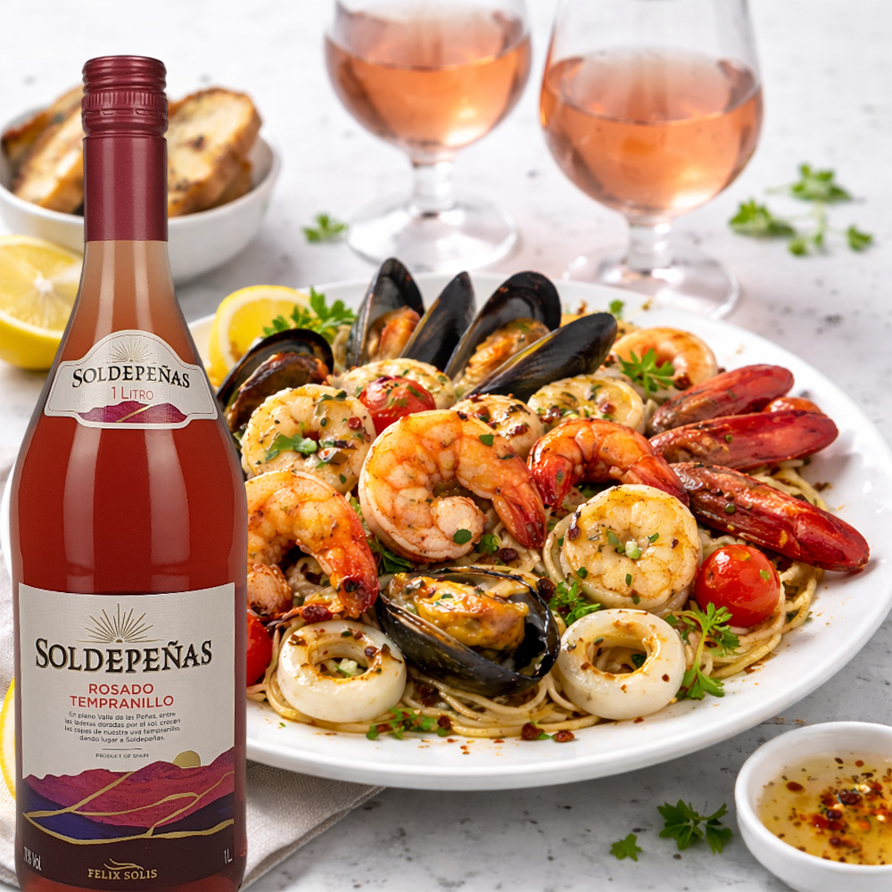 AKTIONSWEIN 5: Soldepeñas Rosado Tempranillo, trocken, sortenreines Weinpaket (6x1,0l)