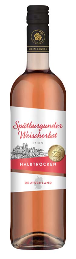 Wein-Genuss Spätburgunder Weißherbst QbA, halbtrocken, 2021, 0,75l