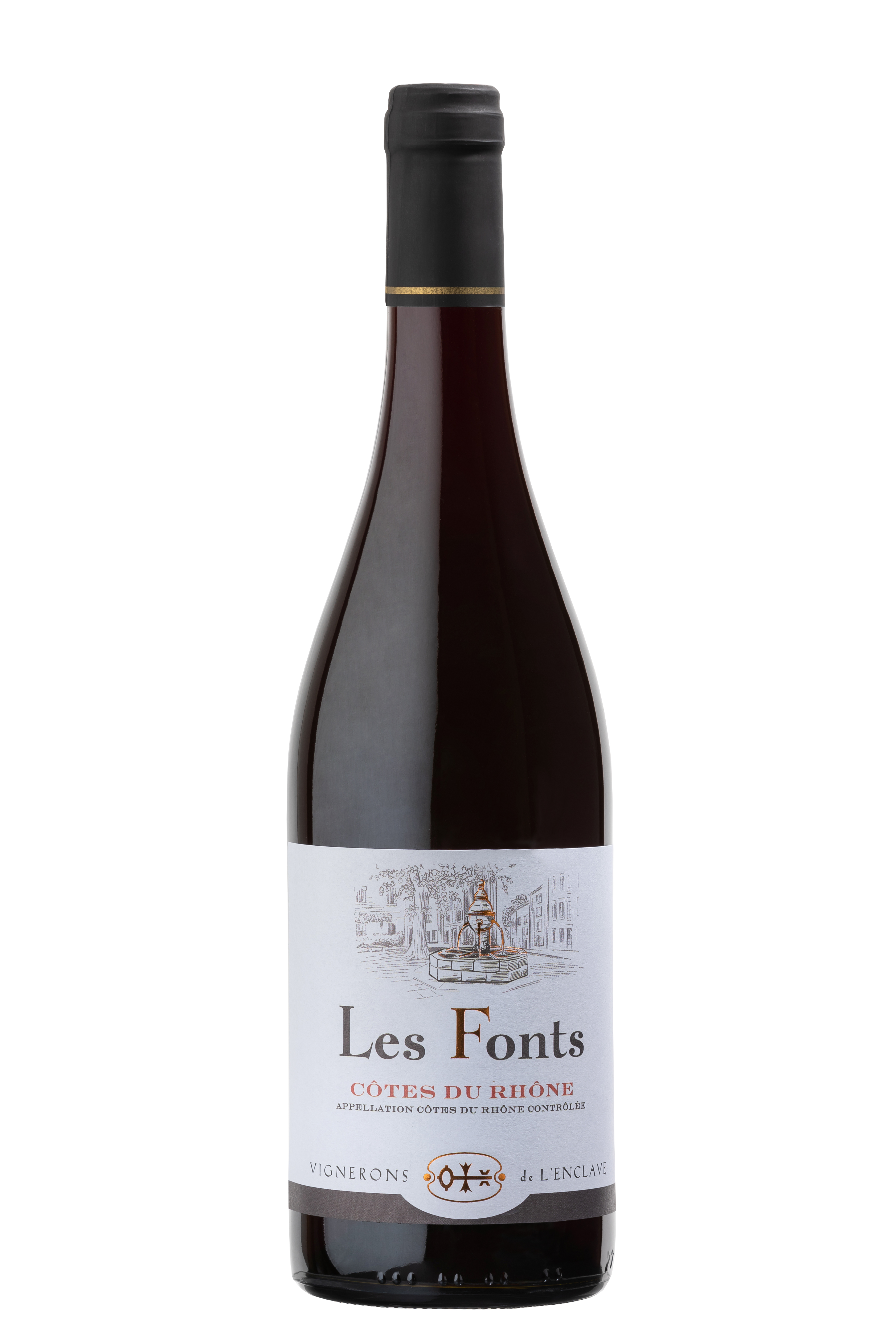 Les Fonts Côtes du Rhône AOC, trocken, 2022, 0,75l