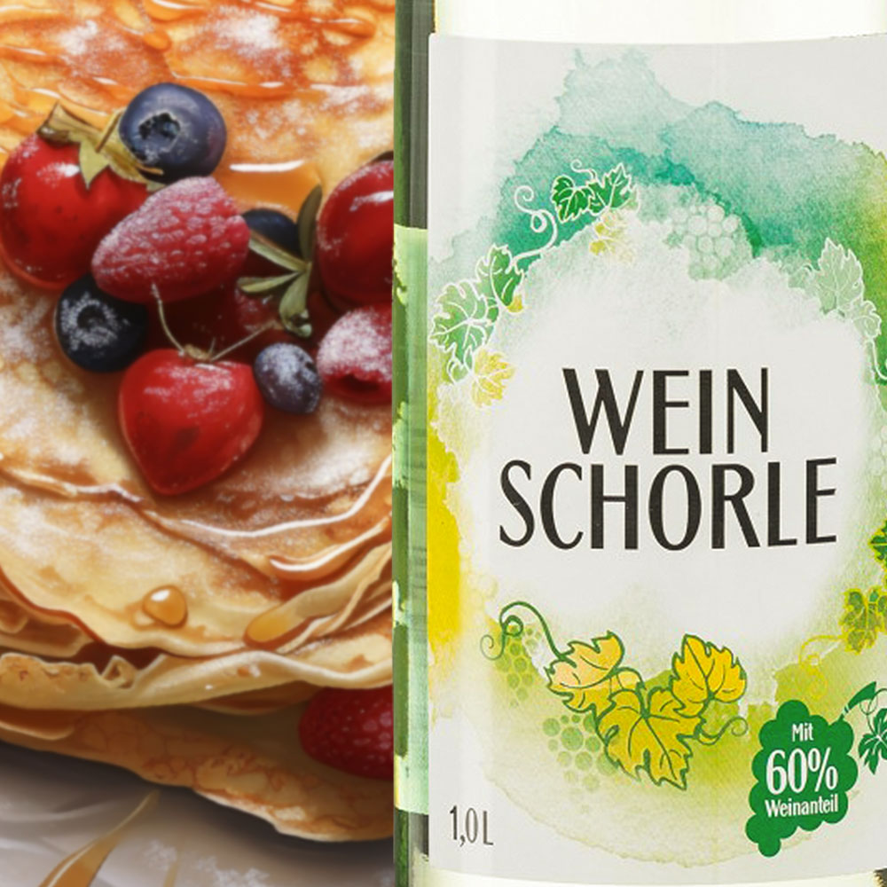 Weinschorle Weiß, weinhaltiges Getränk, 1,0l