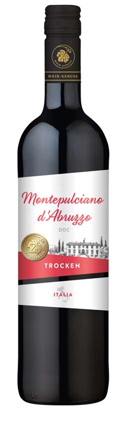 Wein-Genuss Montepulciano d´Abruzzo DOC, trocken, 2022, 0,75l