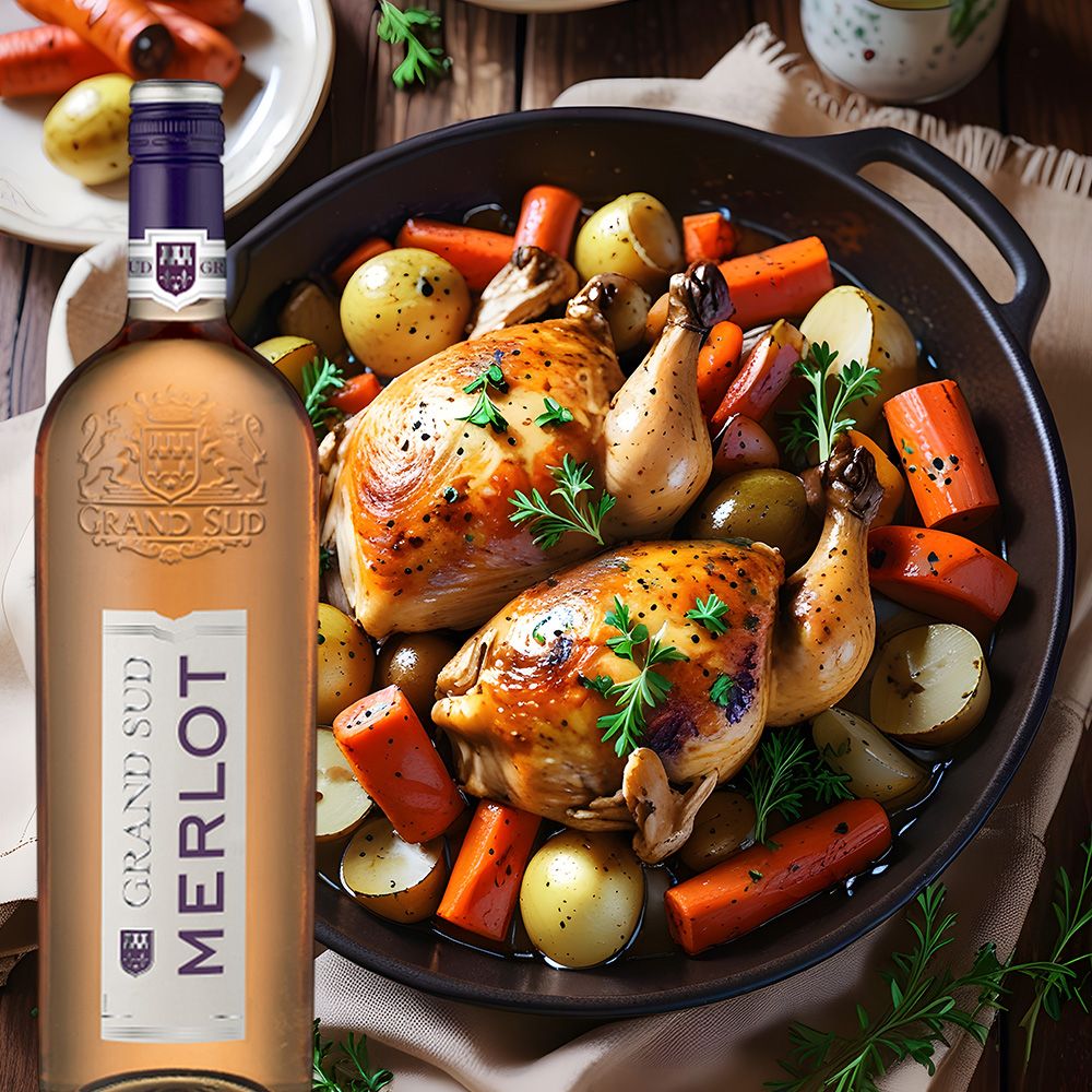 Grand Sud Merlot Rosé, trocken, 2024, 1,0l