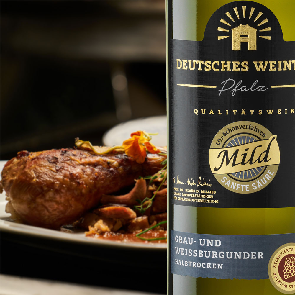 Deutsches Weintor Grau- und Weißburgunder Edition Mild, halbtrocken, 2022, 0,75l