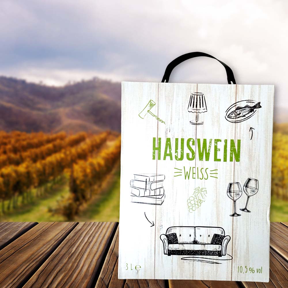 Hauswein Weiß, halbtrocken, Bag-in-Box, 3,0l