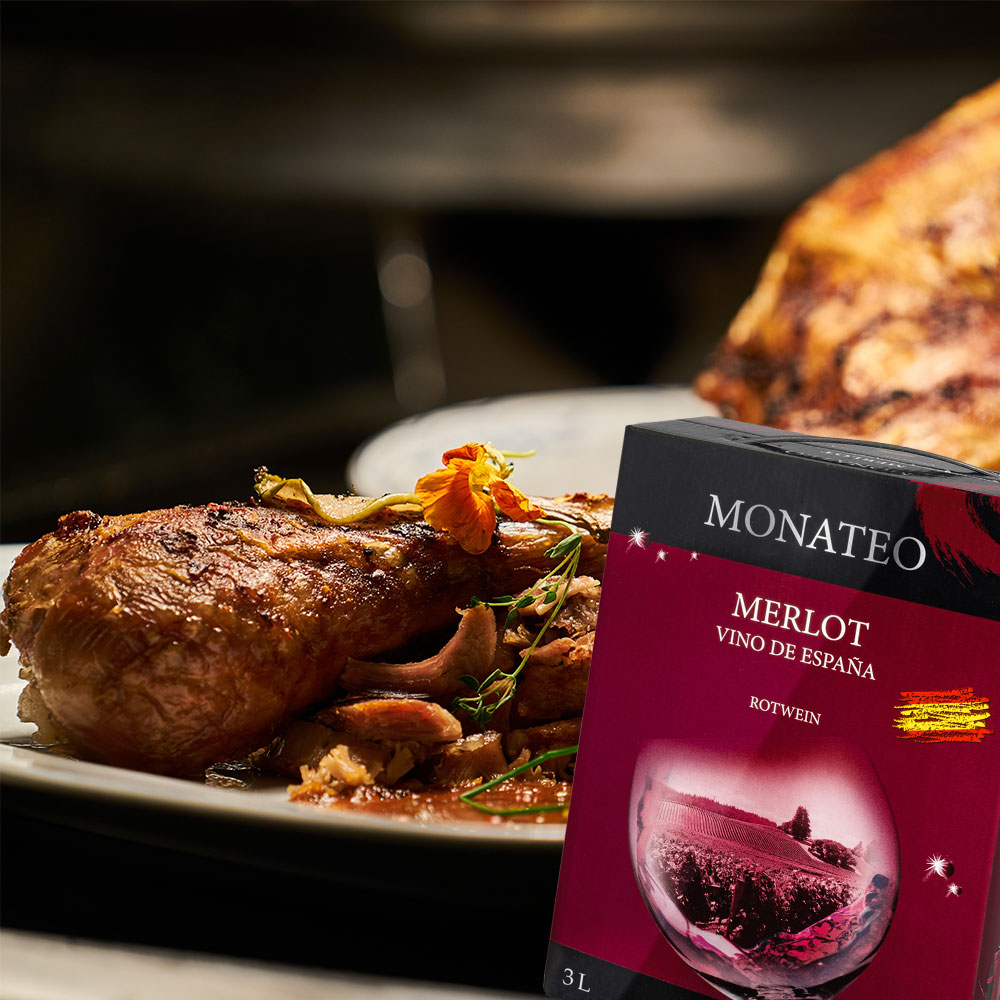 Monateo Merlot, trocken, 2023, Bag-in-Box, 3,0l